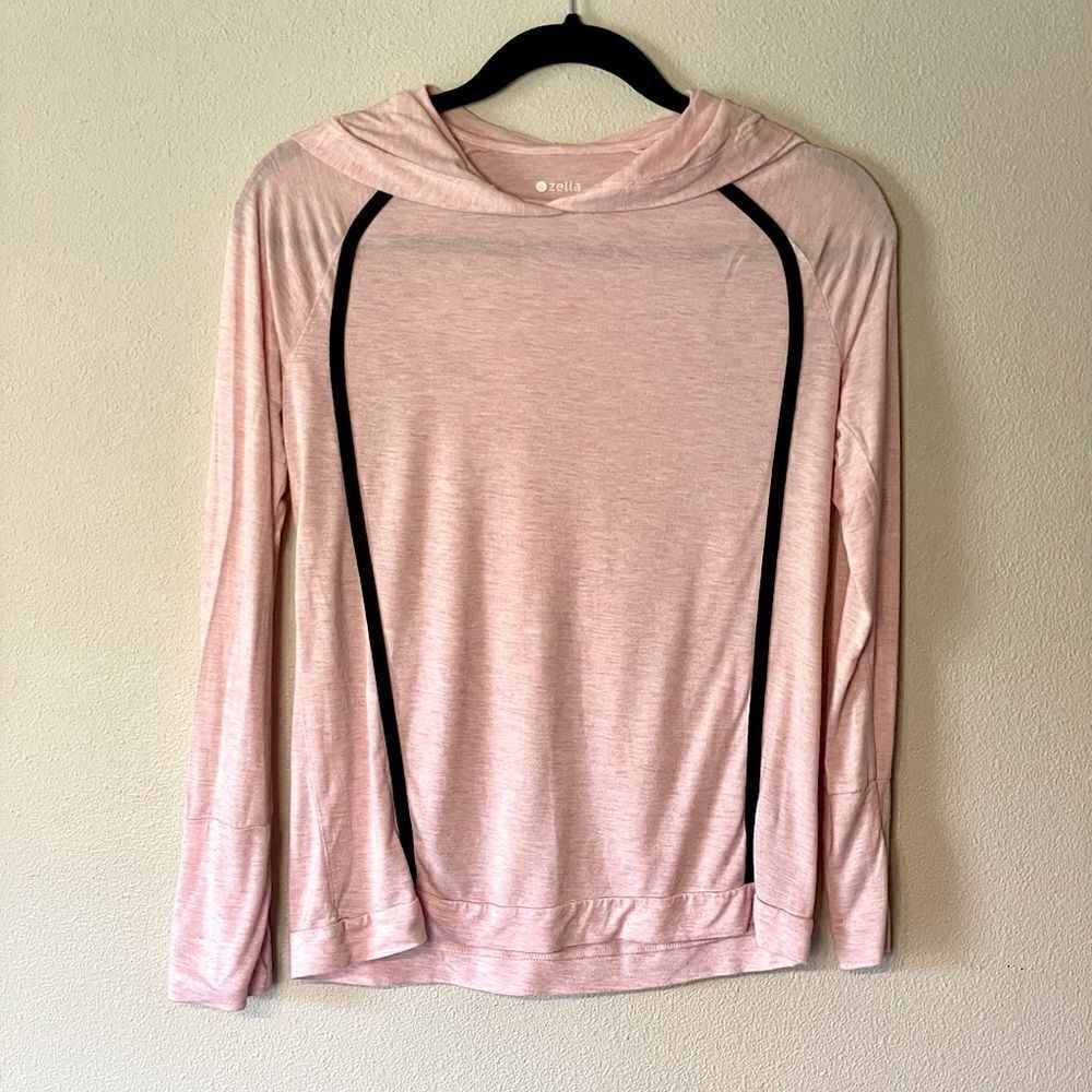 Zella, Women’s, Lightweight, Long-Sleeve, Light-Pink Hoodie. Size Large.